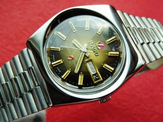 AUTHENTIC  MEN'S  RADO  GOLDEN  SABRE   DAY/DATE  AUTOMATIC   WINDING  EXCELLENT