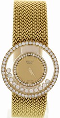 Ladies Chopard Happy Diamond 18K Yellow Gold Watch 21/2927