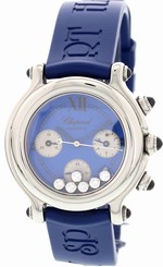 Ladies Chopard Happy Sport Chronograph Stainless Steel Diamond Watch Ref. 8323