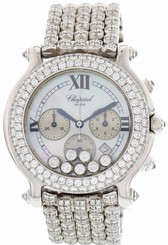 Ladies Chopard Happy Sport Stainless Steel and Diamond Watch