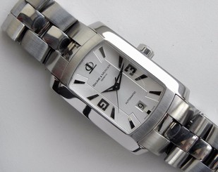 BAUME & MERCIER 65480 HAMPTON MILLEIS AUTOMATIC STAINLESS STEEL WATCH