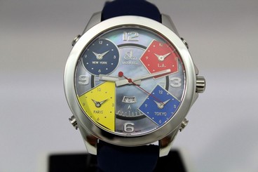 JACOB & CO BRAND NEW 100% AUTHENTIC JC8 47MM 5 TIME ZONE STAINLESS STEEL MEN'S W