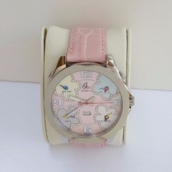 Jacob & Co Five Time Zones Watch MOP Floral 47mm Stainless Steel Pink Strap