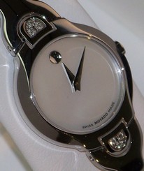 New womens Ladies Authentic Movado kara white mop 0605312 factory Diamond Watch.