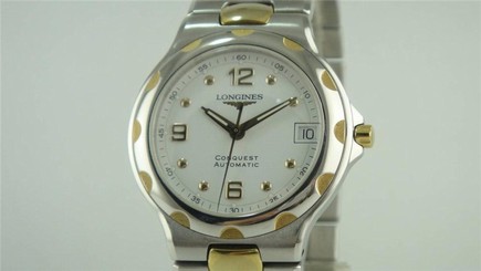 Authentic Longines Conquest Gold-Plated Steel Automatic Men's Watch L1.635.3