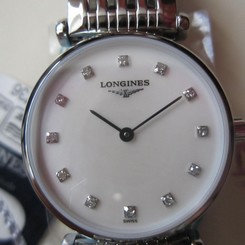 LONGINES LA GRANDE WOMEN'S WATCH SAPPHIRE DIAMOND ALL S/S ORIGINAL L42094876 NEW