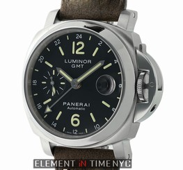 Panerai Luminor GMT Stainless Steel 40mm Black Dial PAM 244 B+P N Series 2011
