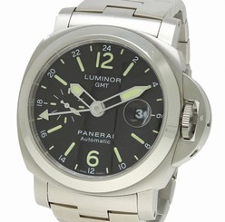 Panerai PAM 297 Luminor GMT Steel Bracelet Watch MINT Condition