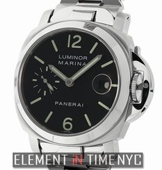 Officine Panerai Luminor Marina 40mm Stainless Steel Black Dial PAM 50 B+P 2002