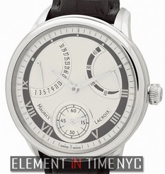 Maurice Lacroix Masterpiece Calendrier Retrograde 46mm Silver Dial MP7268 NIB