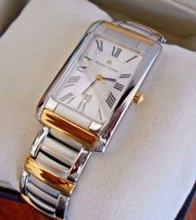 Mint Maurice Lacroix Miros Collection Two-tone Swiss Quartz Watch with Box