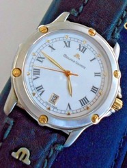 Mint Rare Maurice Lacroix Tiago SS/18K Solid Gold Quartz Swiss Watch 69705