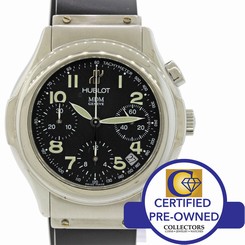 Hublot MDM Steel Modele Depose Automatic Black 1810.1 Chronograph 40mm Watch