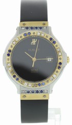Ladies Hublot MDM 18K YG / SS / Diamonds /Sapphires 1391.2