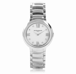 Baume and Mercier Promesse Mother of Pearl Stainless Steel Ladies Watch MOA10158