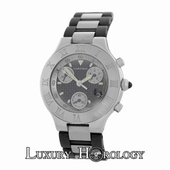 Men's Cartier Must 21 Chronoscaph Ref. 2424 Chronograph Date Quartz Watch