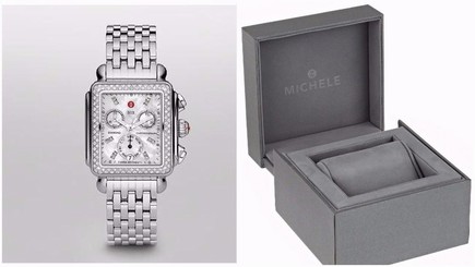 MICHELE SIGNATURE DECO DIAMOND DIAMOND MOP DIAL LADIES WATCH MWW06P000099
