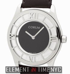 Corum Mystere Stainless Steel Black Dial 38mm Quartz 138.500.20 NOS
