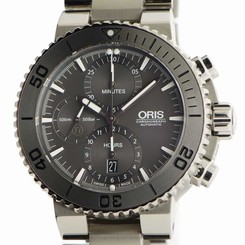Oris Aquis Titan Chronograph 46mm Grey Dial Ref 01 674 7655 7253-07 8 26 75PEB