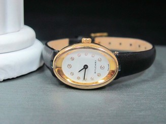 Bvlgari Oval 18k Yellow Gold & Diamond Ladies Quartz Watch Ov 27 G