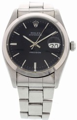 Men's Vintage Rolex Oysterdate Precision Stainless Steel Watch 6694