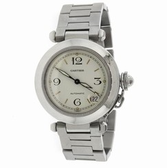 SALE Mint Cartier Pasha C 2324 Stainless Steel Automatic 35mm Date Analog Watch