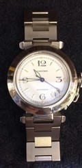 Midsize Unisex 35MM Cartier Pasha 2324 Stainless Steel Date Automatic Watch