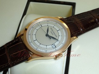 PATEK PHILIPPE 5296R-001 CALATRAVA ROSE GOLD AUTOMATIC SKELETON BACK SILVER DIAL