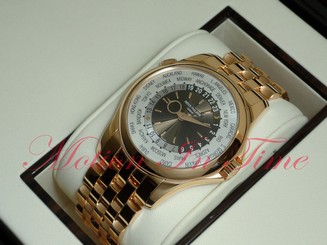 Patek Philippe 5130/1R-001 World Time Rose Gold On Bracelet 39.5mm Complete B&P
