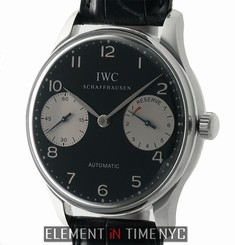 IWC Portugieser 2000 Steel Black Dial Limited Edition Caliber 5000 IW5000-01 B+P