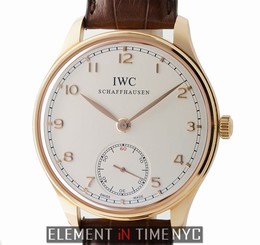 IWC Portuguese Hand Wound 18k Rose Gold 44mm Boutique Edition IW5454-09 NOS 2012
