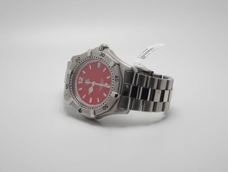 TAG HEUER WK1114 UNISEX PROFESSIOANL RED FACE STAINLESS STEEL WATCH