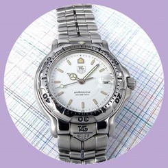 TAG Heuer Midsize Professional 6000 Polar White Dial WH1211 in it's TAG Box Set