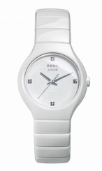Rado True S R27696712 White Diamond Dial Ceramic Swiss Quartz Women's Watch