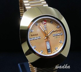 Original Vintage Rare Gents Golden Rado Dlastar Day-Date SwissMen'SWrist Watch12