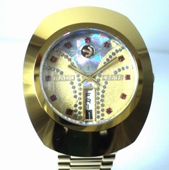 Original Vintage Rare Gents Golden Rado Dlastar Day-Date SwissMen'S Wrist WatchB