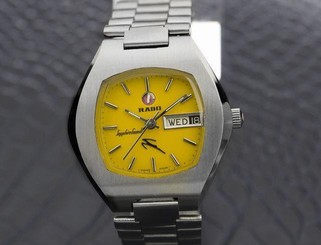 Rado Sapphire Gazelle Mens Swiss Vintage Day Date Automatic Watch c1970s 6076