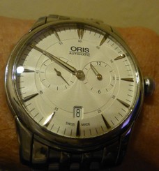 Oris Artelier Regulateur Automatic Silver Guilloche Dial Mens Watch - MINT -