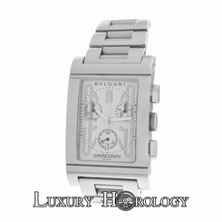 Ladies Midsize Bvlgari Bulgari Rettangolo RTC49S Chrono Steel Automatic Watch