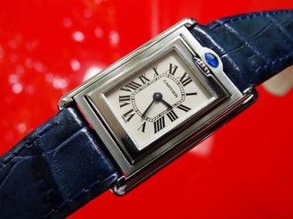 AUTHENTIC WOMEN'S CARTIER STAINLESS STEEL REVERSO QUARTZ SUPER EXCELLENT