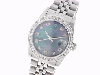 Rolex Datejust Women's Diamond Stainless Steel Automatic Lady Watch Midsize 31mm