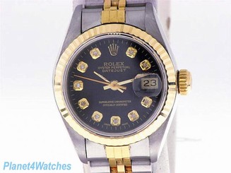 ROLEX LADIES DATEJUST WATCH STAINLESS STEEL & YELLOW GOLD DIAMONDS ROLEX OYSTER