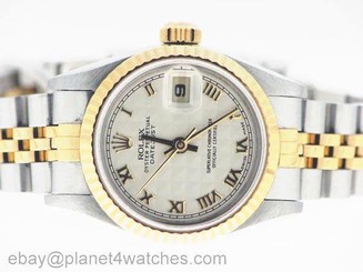 ROLEX LADIES DATEJUST WATCH STAINLESS STEEL & YELLOW GOLD DIAMONDS ROLEX OYSTER