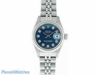 ROLEX LADIES DATEJUST WATCH STAINLESS STEEL DIAMOND AUTOMATIC ROLEX OYSTER LADY