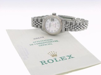 ROLEX LADIES DATEJUST WATCH STAINLESS STEEL DIAMOND AUTOMATIC ROLEX OYSTER LADY
