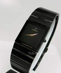 Mens Swiss Authentic Movado Black Sapphire PVD Ion Thin Small Dial Square Watch