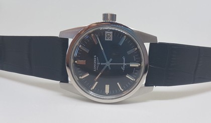 Fake AAA RARE VINTAGE LONGINES CONQUEST DATE BLACK DIAL MAN'S WATCH Watch