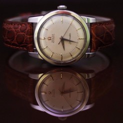 Omega Vintage Bumper Automatic Seamaster Stainless Steel Case Serviced New Strap