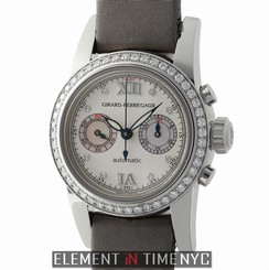 Girard Perregaux Small Chronograph Lady 18k White Gold Diamond Dial & bezel 8046