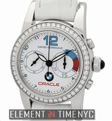 Girard Perregaux Ladies Small Chronograph Oracle Racing Diamond Bezel 80440 NOS